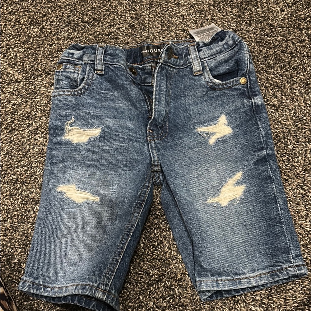 Boys Guess Blue Denim Shorts